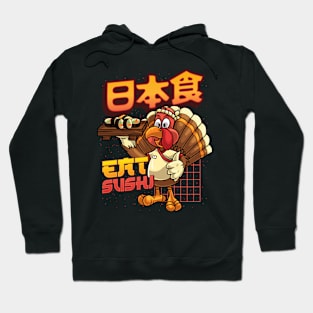 Funny Japanese Sushi Turkey Hoodie